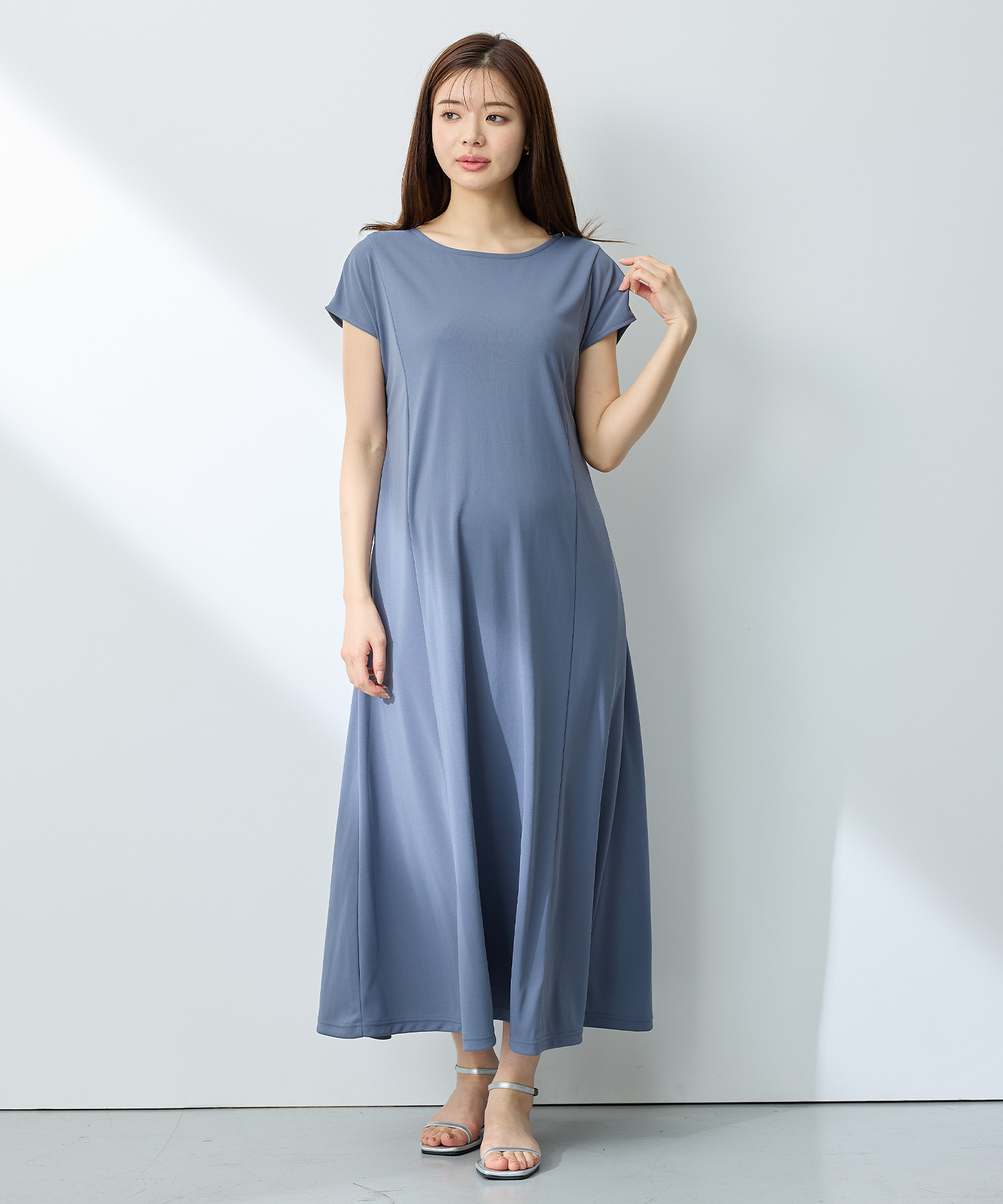【接触冷感】スムースAラインワンピース  ¥4,390 （税込）