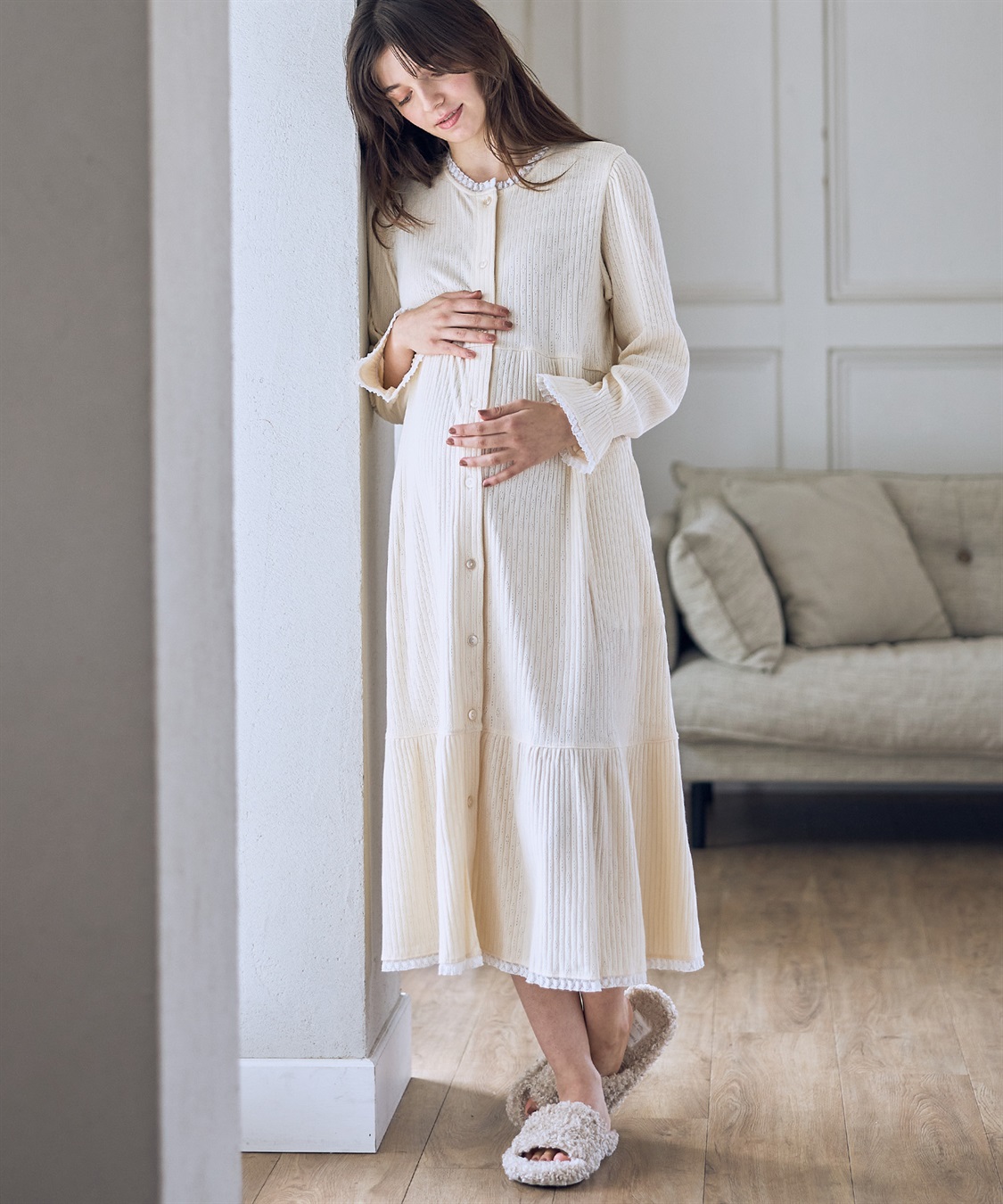 コットン100％  やわらかリブパジャマ<br>¥5,390 （税込）