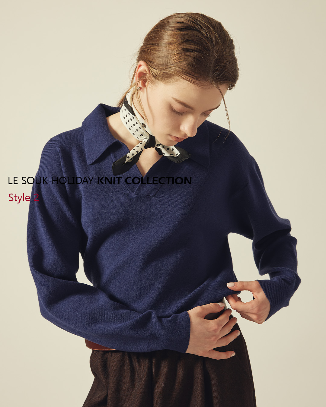 スキッパーニットプルオーバー ￥6,589 taxin