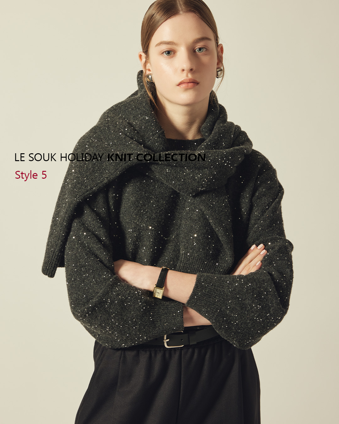 スパンコールニットプルオーバー ￥7,689 taxin