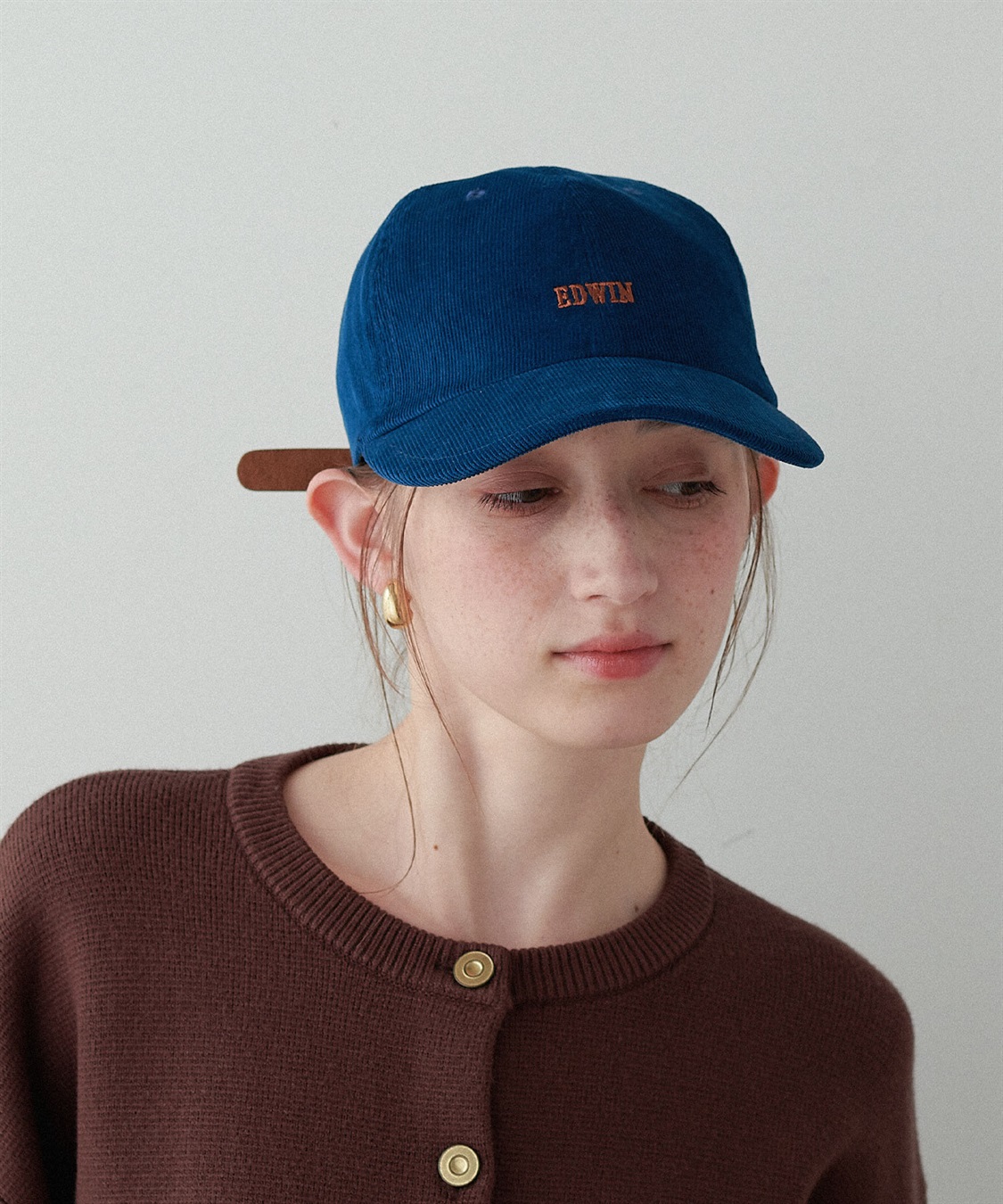 【EDWIN/エドウィン】コーデュロイ刺繍キャップ　￥3,960 （税込）
