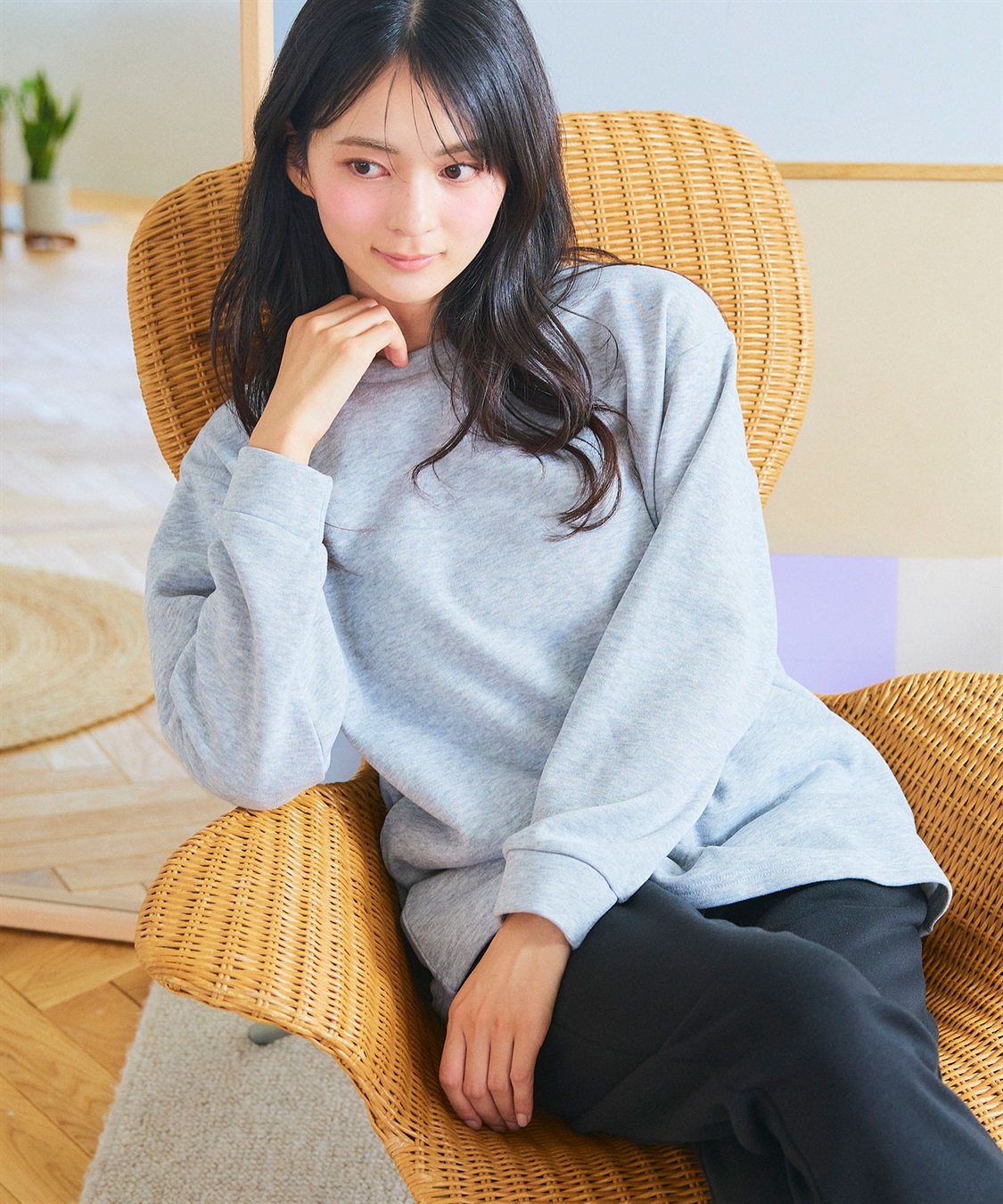 【LAFUKU/ラフク】裏起毛スウェットルームウェアSET◆新色追加◆（上下セット）￥2,490（税込）