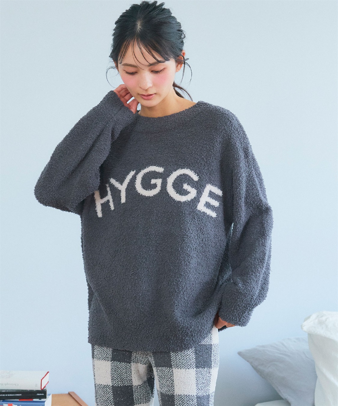 【LAFUKU/ラフク】もちふわマシュマロニットHYGGEロゴトップス/ルームウェア（上下別売り）  ￥3,300 （税込）