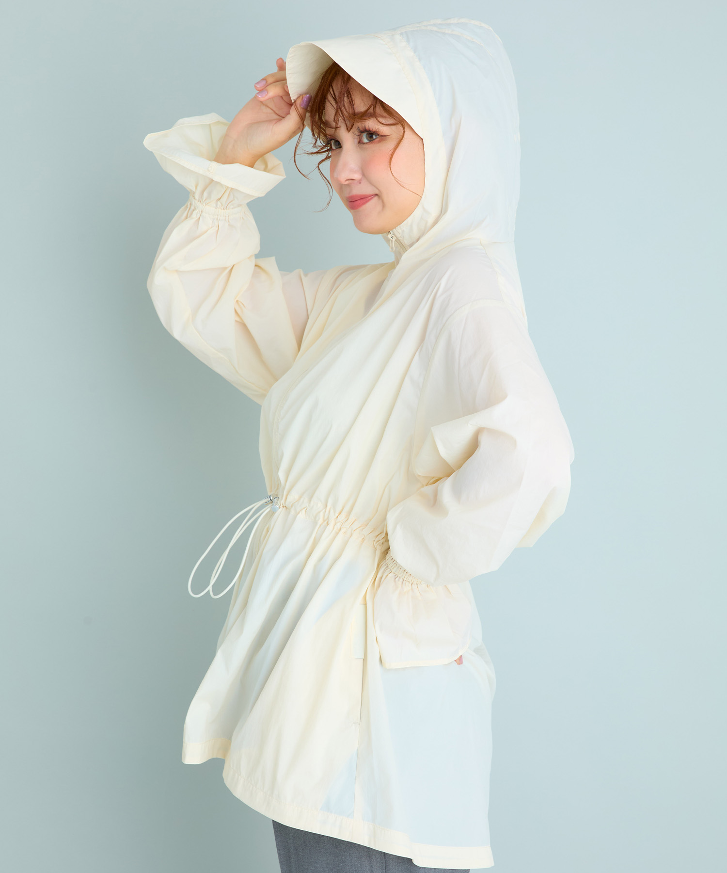 花粉フード付きパーカ ￥4,290