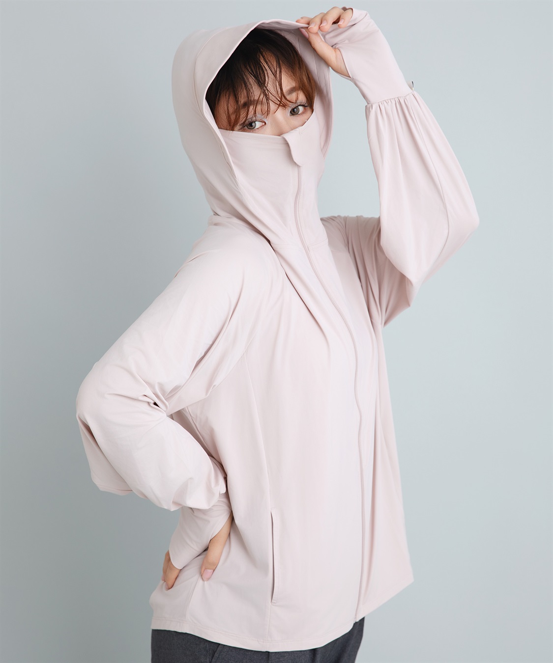 【Yoki】フード付きUVカットパーカー ¥3,850［商品詳細はこちら］