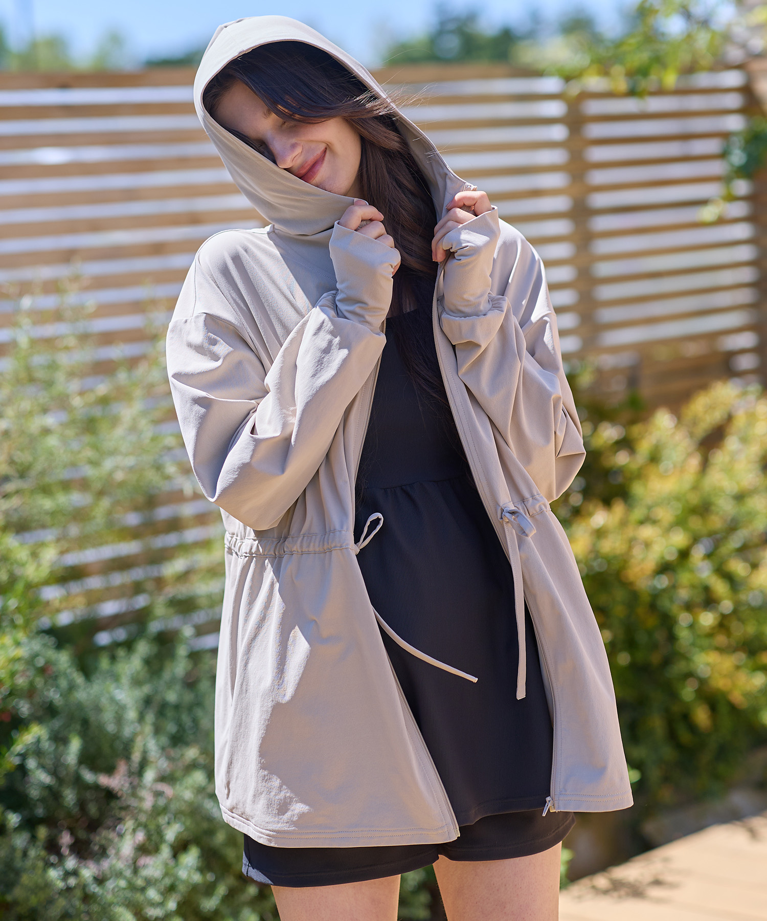 【ラッシュガード パーカー】UVカット99%以上、ストレッチ、吸水速乾