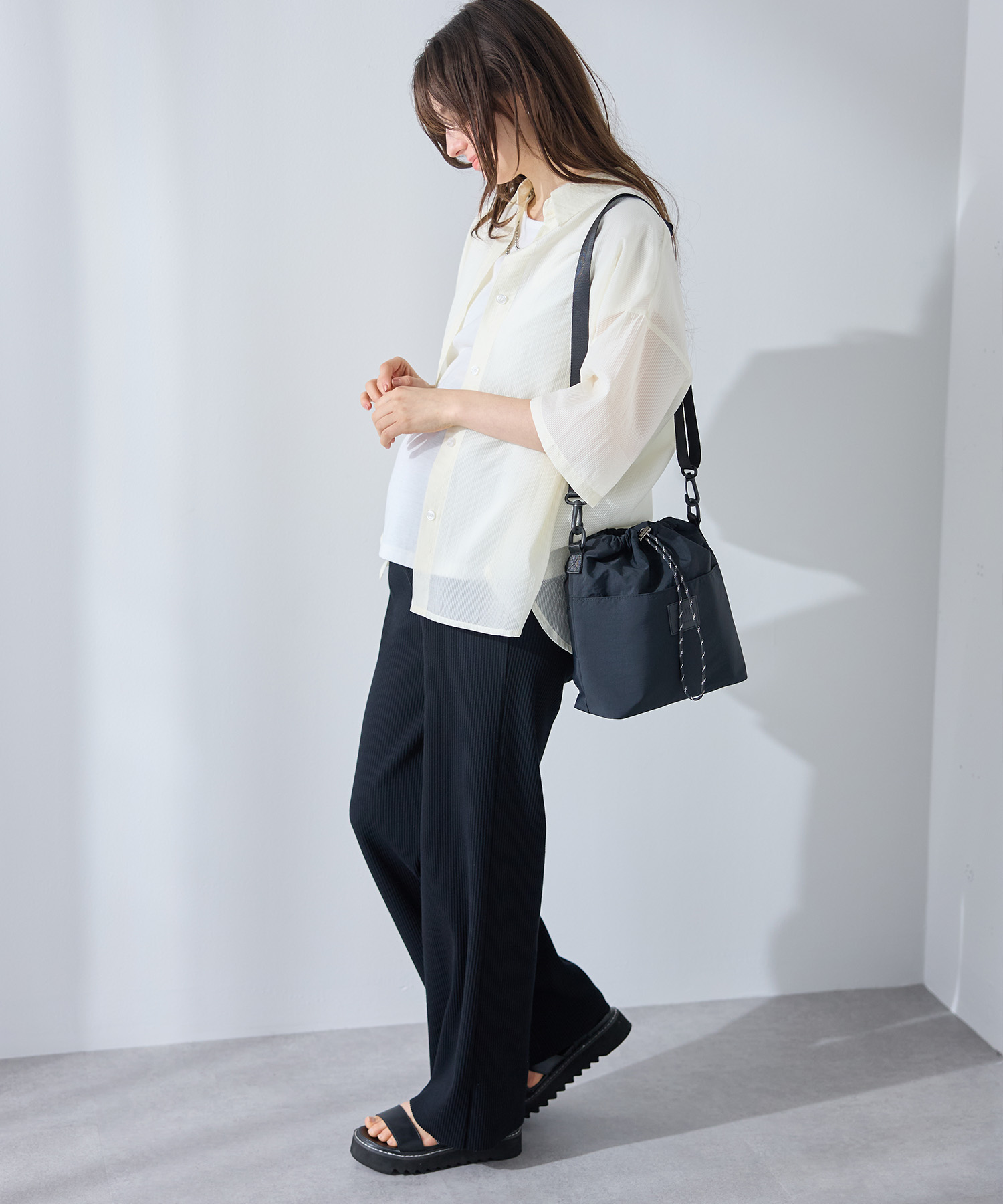 《リブ》産前・産後対応｜セルフカットパンツ　 ¥4,390（税込）</br>【商品詳細はこちら】