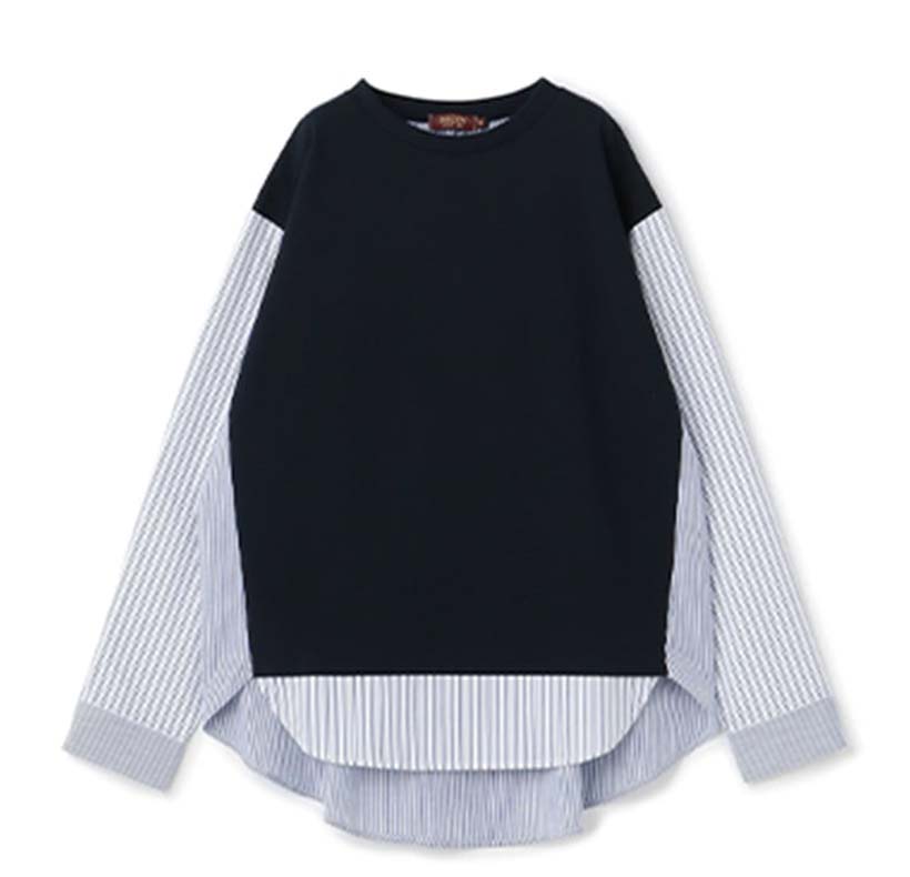 ストライプ切替ブラウス Stripe Combination Blouseの商品画像