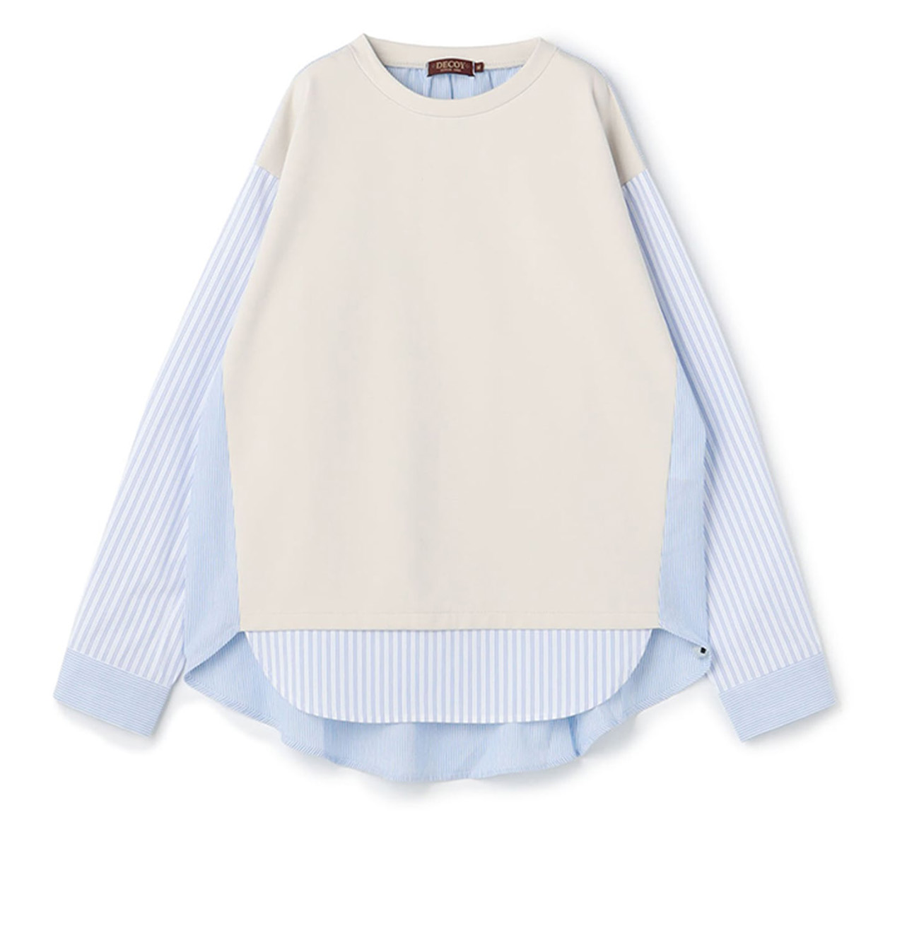 ストライプ切替ブラウス・ベージュの商品画像