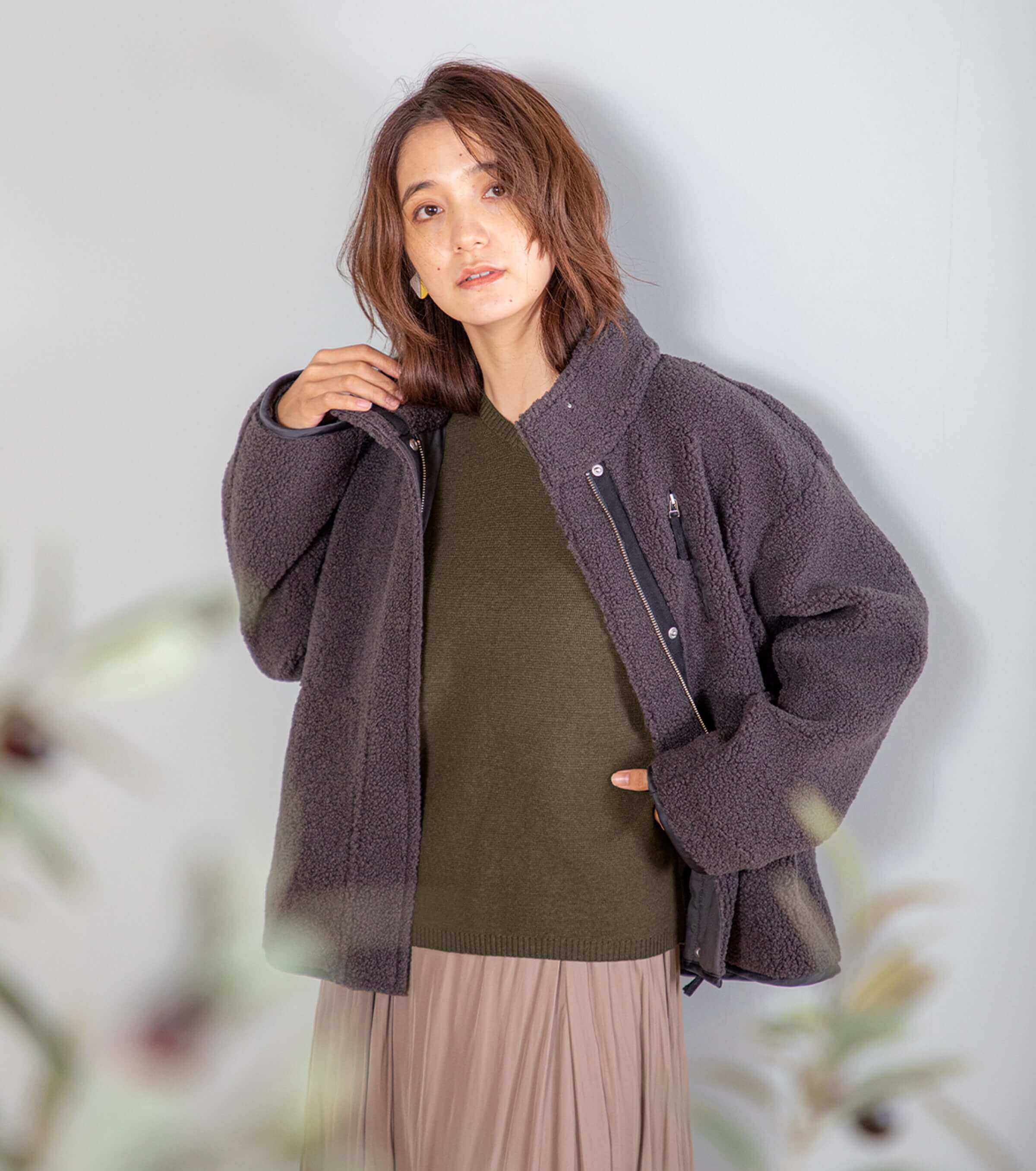 ゆったりシルエットでもきゃしゃ見えの工夫あり